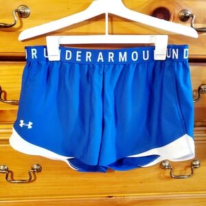 Pair of Under Armour Women's Blue and Black Athletic Shorts